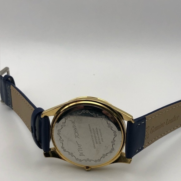 Betsey Johnson Women’s Watch New Dark Navy Blue Band (New Battery) Gold Bezel - Picture 10 of 12